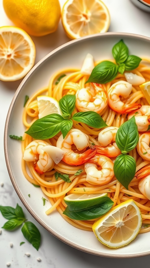 Lemon Garlic Shrimp and Pasta Skillet #image_title