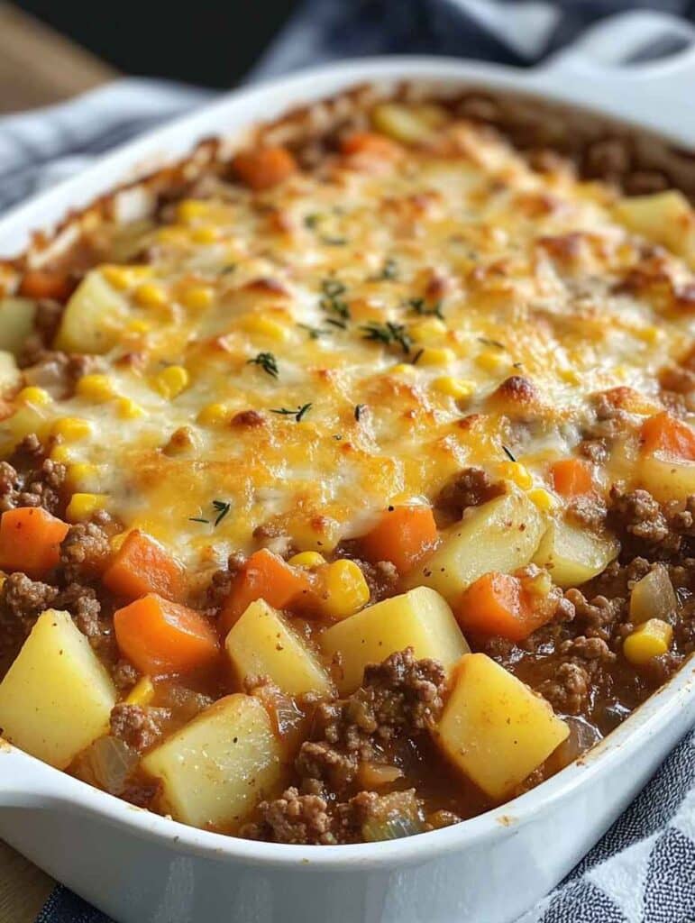 Grandma's Hamburger Meat Pie