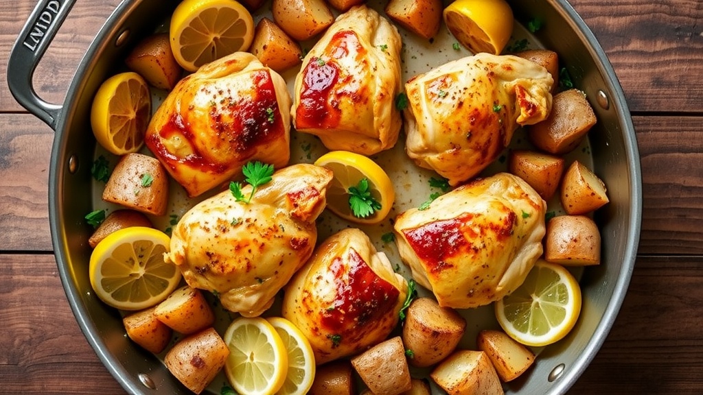 Delicious One-Pan Lemon Garlic Chicken and Potatoes