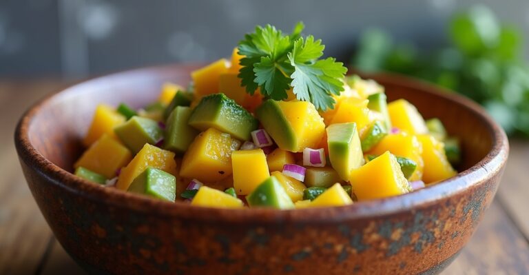 Enjoy this refreshing Mango Avocado Salsa made with ripe fruits and zesty lime. It's a quick and healthy appetizer perfect for summer gatherings!