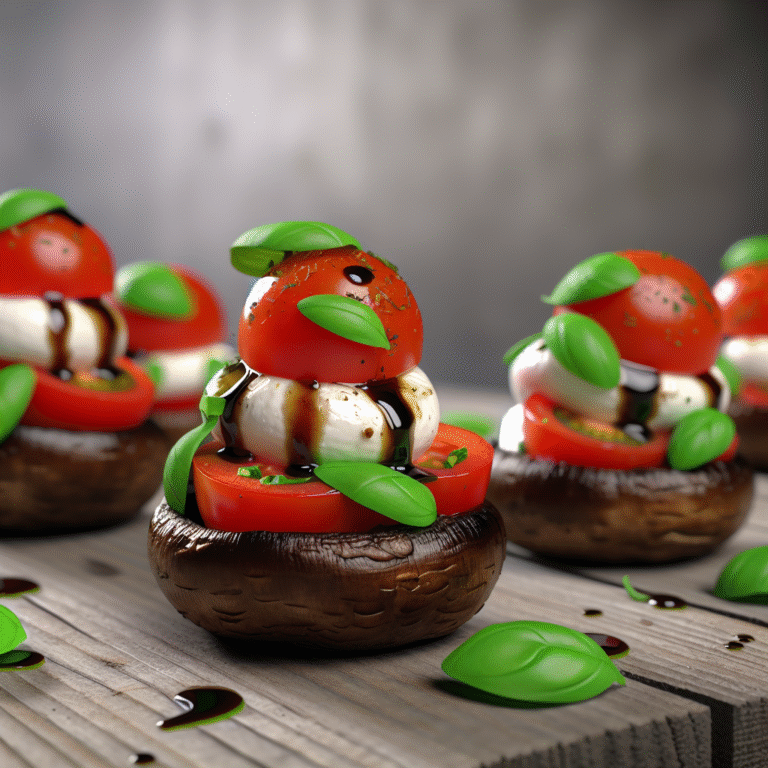 Caprese Stuffed Portobello Mushrooms