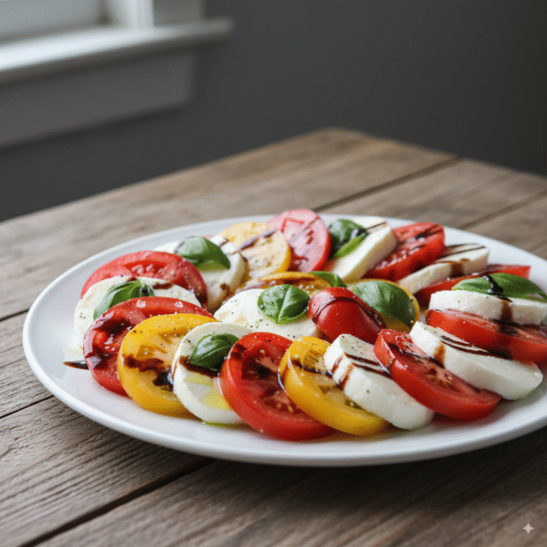Fresh Caprese Salad with Basil and Balsamic Glaze