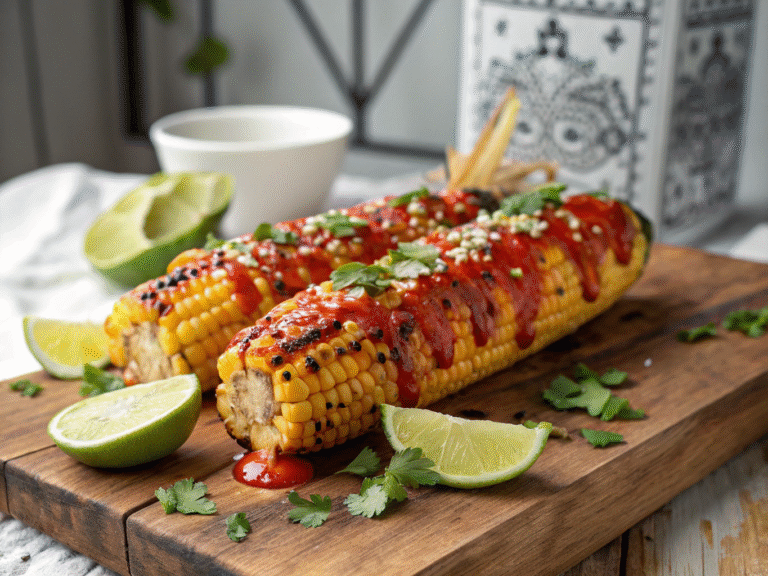 Sizzling Spicy Sriracha Grilled Corn