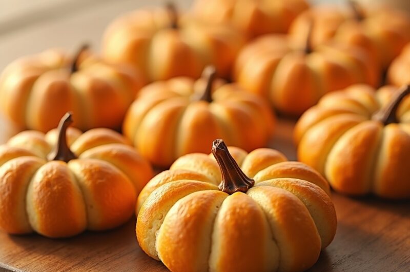 Adorable Pumpkin-Shaped Dinner Rolls