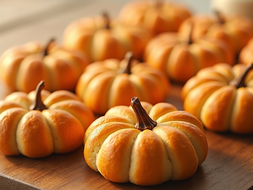 Adorable Pumpkin-Shaped Dinner Rolls
