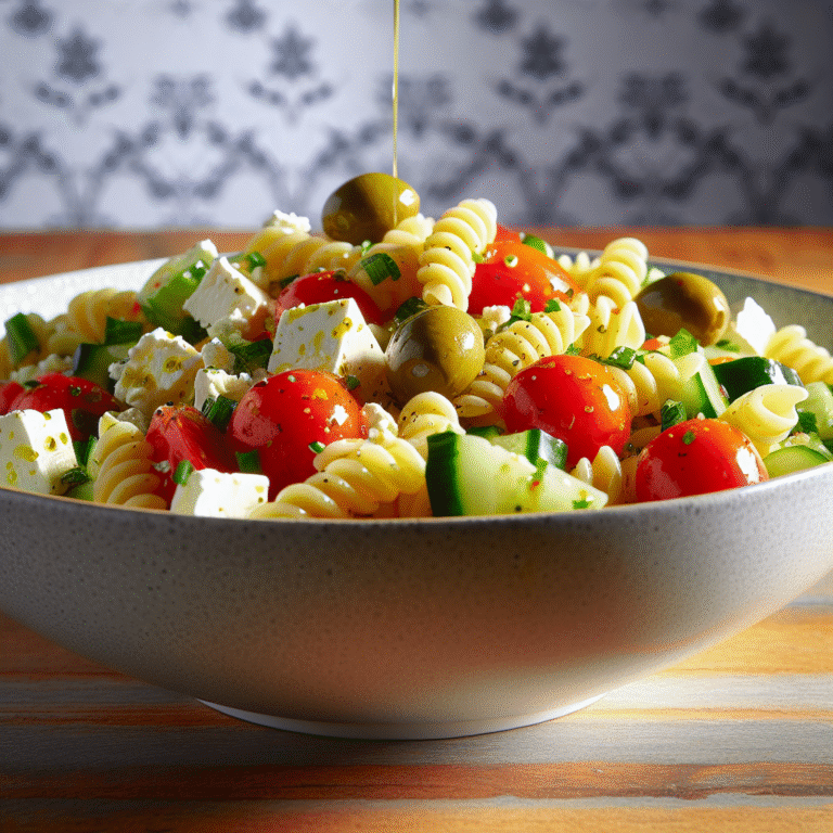Easy Greek Pasta Salad Recipe | Quick Summer Meal