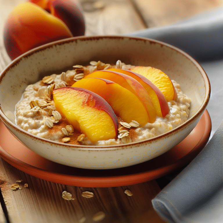 Peach Cobbler Overnight Oats Delight
