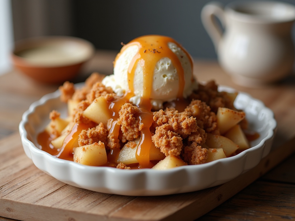 Heavenly Caramel Apple Crisp