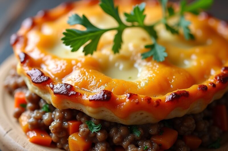 Savory Shepherd's Pie with Sweet Potato Topping